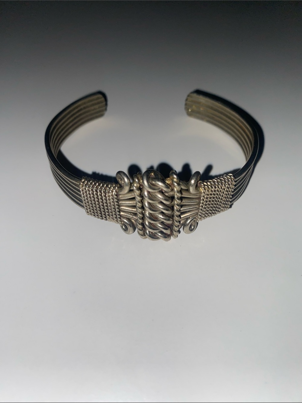 Silver-Tone Woven Wire Cuff Bracelet